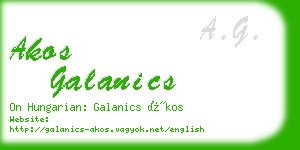 akos galanics business card
